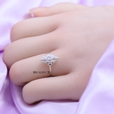 Nhẫn Bạc Nữ Trơn Thiết Kế Đá Chủ N2408260023