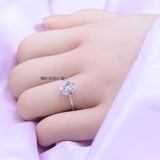 Nhẫn Bạc Nữ Hình Bông Hoa Đính Đá Sang Trọng  N2409020011