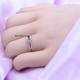 Nhẫn Bạc Nữ Teen Mẫu Nhẫn Mở Hình Nút Thắt N2408280071