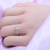 Nhẫn Bạc Nữ Hình Bông Hoa Đính Đá Sang Trọng  N2409020016