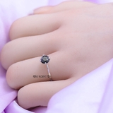 Nhẫn Bạc Nữ Phong Thủy Đá Đen N2409040122