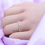 Nhẫn Bạc Nữ Teen Mẫu Nhẫn Mở Đính Đá N2408270021