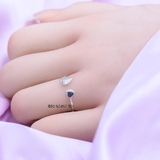 Nhẫn Bạc Nữ Teen Mẫu Nhẫn Mở Hình Trái Tim N2408280026