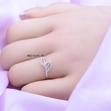 Nhẫn Bạc Nữ Teen Hình Chiếc Lá Đính Đá N2408280018