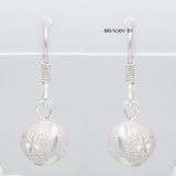 Khuyên Tai Bạc Nữ S990 Quả Cầu Công Nghệ Phay Sáng Đẹp H2410240053