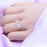 Nhẫn Bạc Nữ Teen Mẫu Nhẫn Mở Hình Cánh Bướm N2408280034