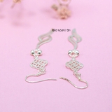 Khuyên Tai Bạc Nữ S925 Thiết Kế Hình Đồng Xu Tài Lộc H2410250019