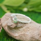 Nhẫn Bạc Nữ Teen Xoắn Hình Trăng Sao N2408280075