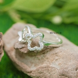 Nhẫn Bạc Nữ Trơn Thiết Kế Đính Đá Cách Điệu N2408260022