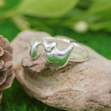 Nhẫn Bạc Nữ Teen Mẫu Nhẫn Mở Hình Con Mèo N2408280039