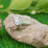 Nhẫn Bạc Nữ Trơn Hình Vương Miện Đính Đá N2408250059