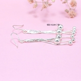 Khuyên Tai Bạc Nữ S990 Dải Quả Cầu 2 Kích Cỡ Sang Trọng H2410250015