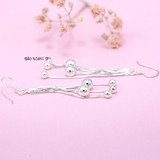 Khuyên Tai Bạc Nữ S990 Dải Quả Cầu 2 Kích Cỡ Sang Trọng H2410250015