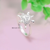 Nhẫn Bạc Nữ Teen Hình Con Rùa Đính Đá N2408280037