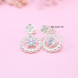 Bông Tai Bạc Nữ Kiểu Nụ S925 Cỏ 4 Lá Cùng Vòng Chuỗi Hạt Xinh Xinh H2410240074