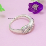 Nhẫn Bạc Nữ Trơn Thiết Kế Ký Tự Vô Cực Đính Đá N2408260024