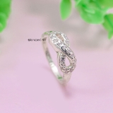 Nhẫn Bạc Nữ Trơn Thiết Kế Ký Tự Vô Cực Đính Đá N2408260024