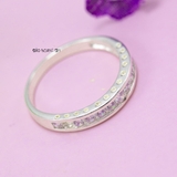 Nhẫn Bạc Nữ Trơn Thiết Kế Đính Đá N2408260052
