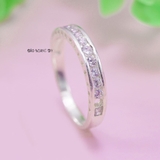 Nhẫn Bạc Nữ Trơn Thiết Kế Đính Đá N2408260052
