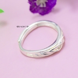 Nhẫn Bạc Cặp Đôi Nam Nữ Mẫu Xoắn Nhẹ N2408300024
