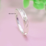 Nhẫn Bạc Cặp Đôi Nam Nữ Mẫu Xoắn Nhẹ N2408300024