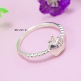 Nhẫn Bạc Nữ Teen Hình Qủa Táo Đính Đá N2408280054