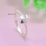 Nhẫn Bạc Nữ Teen Hình Qủa Táo Đính Đá N2408280054
