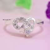 Nhẫn Bạc Nữ Trơn Hình Trái Tim N2408260011