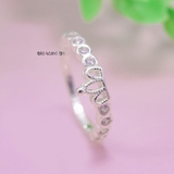 Nhẫn Bạc Nữ Trơn Thiết Kế Hình Vương Miện N2408260029
