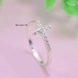 Nhẫn Bạc Nữ Trơn Hình Thánh Giá N2408260010
