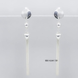 Bông Tai Bạc Nữ Kiểu Nụ S925 Dáng Dài Sợi Mì Tròn Duyên Dáng H2410240086