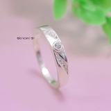 Nhẫn Bạc Cặp Đôi Nam Nữ Đính Đá N2408300008