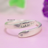 Nhẫn Bạc Nữ Teen Mẫu Nhẫn Mở Khắc Chữ  N2408280031