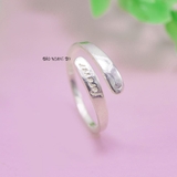 Nhẫn Bạc Nữ Teen Mẫu Nhẫn Mở Khắc Chữ  N2408280031