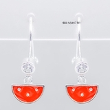 Khuyên Tai Bạc Cho Bé S925 Miếng Dưa Hấu Nhỏ Dễ Thương H2410240018