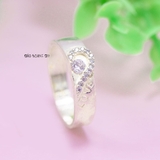 Nhẫn Bạc Cặp Đôi Nam Nữ Hình Nửa Trái Tim N2408300023