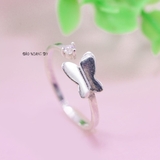 Nhẫn Bạc Nữ Thiết Kế Mẫu Nhẫn Mở Hình Cánh Bướm N2409020093