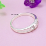 Nhẫn Bạc Cặp Đôi Nam Nữ Đính Đá