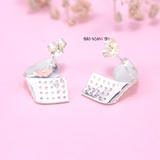 Bông Tai Bạc Nữ Kiểu Nụ Kiểu Dáng Chiếc Khăn Choàng Tinh Tế H2410230089