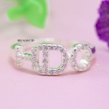 Nhẫn Bạc Nữ Teen Thiết Kế Dòng Chữ I DO N2408280046