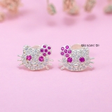 Bông Tai Bạc Cho Bé Kiểu Nụ Mặt Mèo Kitty H2410220037