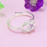 Nhẫn Bạc Nữ Thiết Kế Hình Chiếc Lá Đính Đá N2409020076