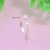 Nhẫn Bạc Nữ Ngọc Trai Nhỏ Xinh Kiểu Nhẫn Mở N2409060078