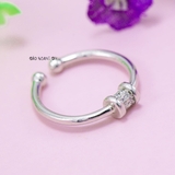 Nhẫn Bạc Nữ Thiết Kế Mẫu Nhẫn Mở Đính Đá N2409020060