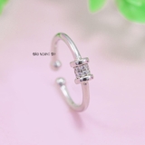 Nhẫn Bạc Nữ Thiết Kế Mẫu Nhẫn Mở Đính Đá N2409020060