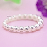 Nhẫn Bạc Nữ Trơn Không Đá Nhiều Hình Tròn Nối Nhau N2408270015