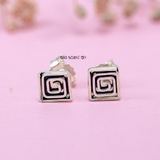 Bông Tai Bạc Nữ Nụ Kiểu Mê Cung Sáng Tạo Cá Tính H2410220081