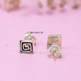 Bông Tai Bạc Nữ Nụ Kiểu Mê Cung Sáng Tạo Cá Tính H2410220081