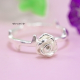 Nhẫn Bạc Nữ Trơn Không Đá Hình Hoa Hồng Đẹp Sang Trọng N2408250001