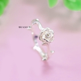 Nhẫn Bạc Nữ Trơn Không Đá Hình Hoa Hồng Đẹp Sang Trọng N2408250001